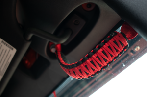 Fishbone Offroad - Paracord Grab Handles for A Pillar Sound Bar 07-18 Wrangler JK Red Fishbone Offroad - Image 4