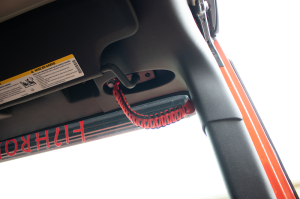 Fishbone Offroad - Paracord Grab Handles for A Pillar Sound Bar 07-18 Wrangler JK Red Fishbone Offroad - Image 5