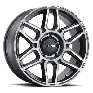 Cast Aluminum Wheels 146 MB 17x9 Machined Dark Tint Matte Black 6 On 139.7 Bolt Pattern 0 Offset ION Wheels