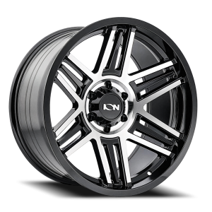 Cast Aluminum Wheels 147 BM 20x9 Machined Black 8 On 165.1 Bolt Pattern 18 Offset ION Wheels