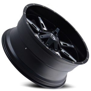 ION Wheels - Cast Aluminum Wheels 184 SB 20x9 Milled Spokes Satin Black 8 On 180 Bolt Pattern 18 Offset ION Wheels - Image 2