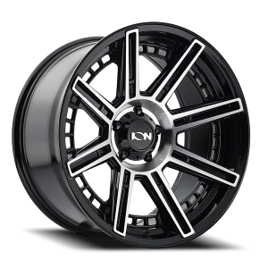 Cast Aluminum Wheels 149 BM 20x9 Machined Black 8 On 165.1 Bolt Pattern -12 Offset ION Wheels