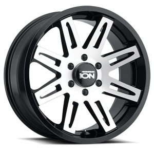 Cast Aluminum Wheels 142 BK 20x9 Machined Spokes Black 8 On 165.1 Bolt Pattern 18 Offset ION Wheels