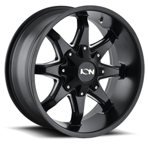 Cast Aluminum Wheels 181 SB-M 20x12 Milled Spokes Satin Black 8 On 180 Bolt Pattern -44 Offset ION Wheels