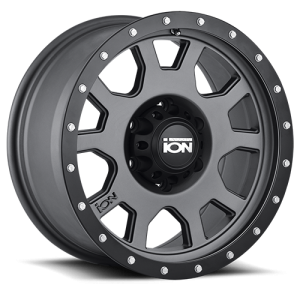 Cast Aluminum Wheels 135 20x9 Black Beadlock Matte Gunmetal Gray 5 On 139.7 Bolt Pattern 0 Offset ION Wheels