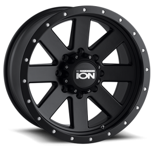 Cast Aluminum Wheels 134 MB 18x9 Black Beadlock Matte Black 8 On 165.1 Bolt Pattern 18 Offset ION Wheels