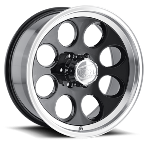 Cast Aluminum Wheels 171 BK 18x9 Machined Lip Black 6 On 139.7 Bolt Pattern 0 Offset ION Wheels