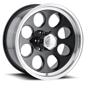 Cast Aluminum Wheels 171 BK 18x9 Machined Lip Black 8 On 165.1 Bolt Pattern 0 Offset ION Wheels