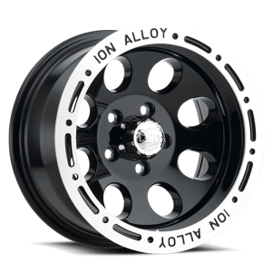 Cast Aluminum Wheels 174 17x9 Machined Lip Black 5 On 139.7 Bolt Pattern 0 Offset ION Wheels