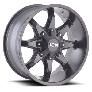 Cast Aluminum Wheels 181 SB 20x9 Satin Black 8 On 165.1/8 On 170 Bolt Pattern 18 Offset ION Wheels