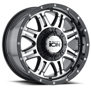 Cast Aluminum Wheels 186 BK 18x9 Machined Face Black 6 On 135/6 On 139.7 Bolt Pattern 18 Offset ION Wheels