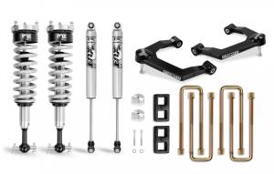 Cognito 3-Inch Performance Uniball Leveling Lift Kit With Fox PS Coilover 2.0 IFP Shocks for 19-22 Silverado/Sierra 1500 2WD/4WD