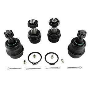 Apex Chassis Heavy Duty Ball Joint Kit Fits: 90-01 Jeep Cherokee 90-92 Jeep Comanche 93-98 Jeep Grand Cherokee 97-06 Jeep Wrangler TJ 87-95 Jeep Wrangler YJ Includes: 2 Upper & 2 Lower