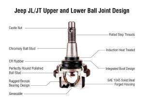 Apex Chassis Heavy Duty Front Upper Ball Joint Fits: 18-21 Jeep Wrangler JL JLU/Gladiator JT