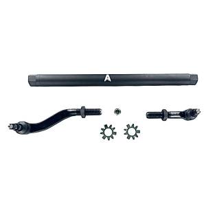 Apex Chassis Heavy Duty JK 2.5 Ton Heavy Duty Yes Flip Drag Link Assembly in Black Anodized Aluminum Fits: 07-18 Jeep Wrangler JK/JKU. Note this FLIP kit fits vehicles with a lift exceeding 3.5 inches. This kit requires drilling the knuckle.