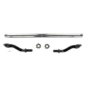 Apex Chassis Heavy Duty 2.5 Ton Tie Rod Assembly in Polished Aluminum Fits: 19-22 Jeep Gladiator JT 18-22 Jeep Wrangler JL/JLU Rubicon Mohave Sahara Sport. Note: This kit fits a Dana 30 axle