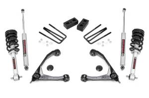 3.5 Inch Suspension Lift Kit Upper Control Arms N3 Struts 14-18 Silverado/Sierra 1500 2WD Rough Country