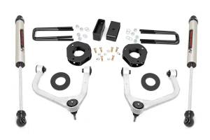 3.5 Inch Suspension Lift Kit w/Forged Upper Control Arms & V2 Shocks 19-20 Silverado/Sierra 1500 4WD/2WD Rough Country