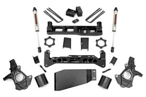 5 Inch Suspension Lift Kit w/V2 Shocks 07-13 Silverado/Sierra 1500 4WD Rough Country