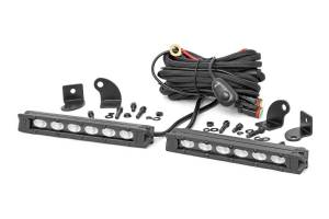 6-inch Slimline Cree LED Light Bars Pair Black Series Rough Country