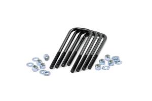 9/16 Inch Large Radius U Bolts 3.125 x 10.0 E Coated Black Corrosion Resistant Set of 4 Rough Country