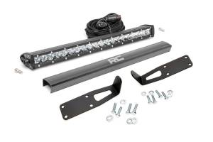 Dodge Hidden Bumper Kit w/ 20-inch LED Light Bar Chrome Series (03-18 Ram 2500/3500) Rough Country