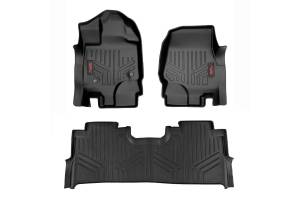 Floor Mats Front Row Buckets w/Factory Under Seat Storage Ford F-150 2WD/4WD (15-23) Rough Country