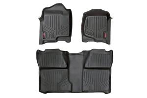 Heavy Duty Floor Mats Front/Rear-07-13 Silverado/Sierra 07-14 HD Crew Cab Bucket Seats Rough Country