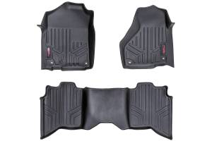 Heavy Duty Floor Mats Front/Rear-12-18 Dodge RAM Crew/Mega Cab Full Console Rough Country