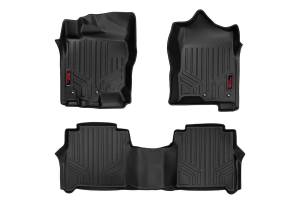 Heavy Duty Floor Mats Front/Rear-16-20 Nissan Titan, Titan XD Crew Cab Rough Country