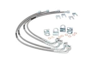 Jeep Front and Rear Stainless Steel Brake Lines 4.0-6.0 Inch Lifts 07-18 Wrangler JK Rough Country