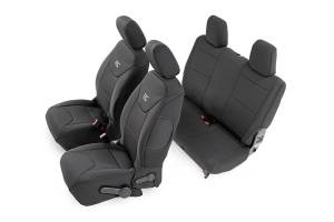 Jeep Neoprene Seat Cover Set Black 11-12 Wrangler JK 2 Door Rough Country