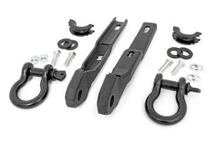 Nissan Tow Hook to Shackle Conversion Kit w/ D-Rings and Rubber Isolators 17-20 Titan Rough Country