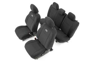 Tacoma Neoprene Front and Rear Seat Covers For 16-Pres Toyota Tacoma Crew Cab Rough Country