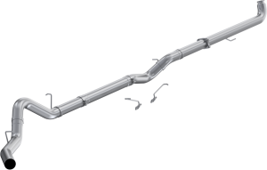 2001-2004 Chevrolet/GMC Silverado/Sierra 2500/3500 6.6L EC/CC 4 Inch Downpipe-Back No Muffler Single Side Exit Aluminized Steel MBRP