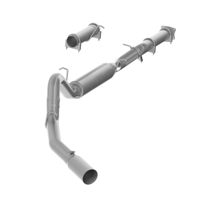 4 Inch Cat Back Exhaust System For 01-05 Silverado/Sierra 2500/3500 Duramax Ext/Crew Cab Single Side Aluminized Steel MBRP