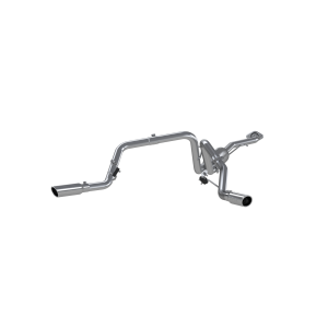 Cat Back Exhaust System Dual Split Side Aluminized Steel For 03-07 Silverado/Sierra 1500 Classic 4.8/5.3L Ext/Crew Cab MBRP