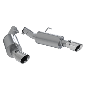 Dual Mufflers Axle Back Split Rear For 05-10 Ford Mustang GT 4.6L MBRP