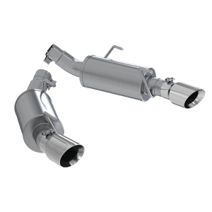 Dual Mufflers Axle Back Split Rear T304 Stainless Steel For 05-10 Ford Mustang GT 4.6L MBRP