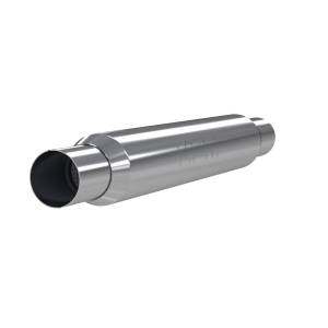 Exhaust Resonator Universal 2.25 Inch Inlet/Outlet 22 Inch Body 26 Inch Overall T304 Stainless Steel MBRP