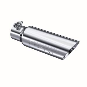 Exhaust Tail Pipe Tip 3 1/2 Inch O.D. Dual Wall Angled 2 1/2 Inch Inlet 12 Inch Length T304 Stainless Steel MBRP