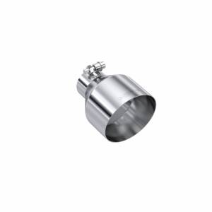 Exhaust Tip 2.5 Inch ID 5 Inch OD Out 6.5 Inch Length Angle Cut Single Wall T304 Stainless Steel MBRP