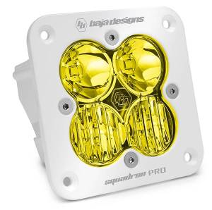 Flush Mount LED Light Pod White Amber Lens Driving/Combo Pattern Squadron Pro Baja Designs