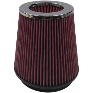 Air Filter For Intake Kits 75-2557 Oiled Cotton Cleanable 6 Inch Red S&B