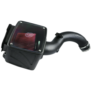 Cold Air Intake For 01-04 Chevrolet Silverado GMC Sierra V8-6.6L LB7 Duramax Cotton Cleanable Red S&B