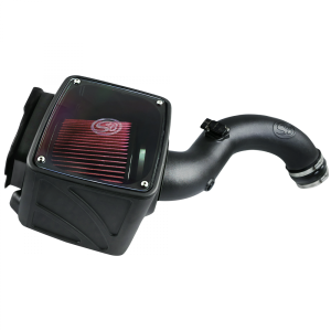 Cold Air Intake For 04-05 Chevrolet Silverado GMC Sierra V8-6.6L LLY Duramax Cotton Cleanable Red S&B