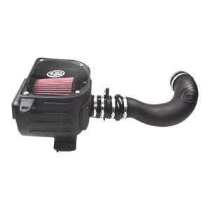 Cold Air Intake For 07-08 GMC Sierra 4.8L, 5.3L, 6.0L Oiled Cotton Cleanable Red S&B