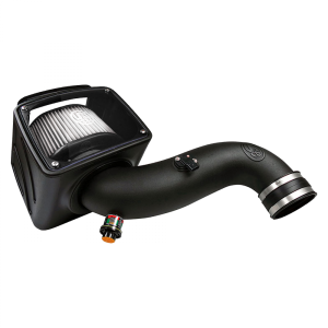 Cold Air Intake For 07-10 Chevrolet Silverado GMC Sierra V8-6.6L LMM Duramax Dry Extendable White S&B