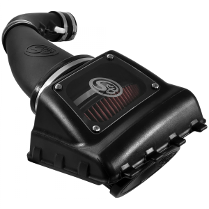 Cold Air Intake For 11-16 Ford F250, F350 V8-6.2L Oiled Cotton Cleanable Red S&B