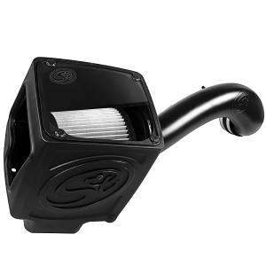 Cold Air Intake For 16-19 Silverado/Sierra 2500, 3500 6.0L Dry Extendable White S&B